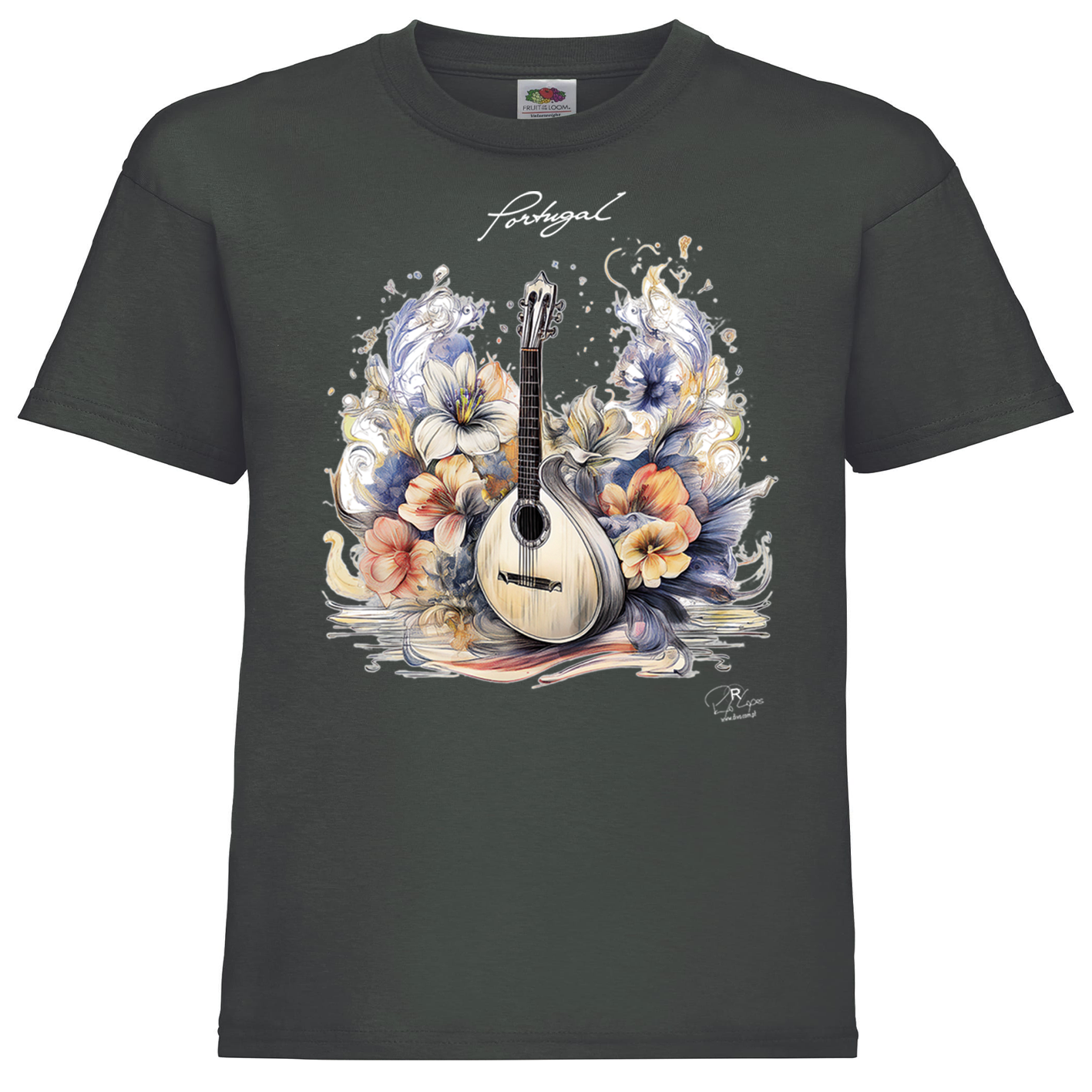 T-shirt Fruit of the Loom Kids Guitarra Portuguesa