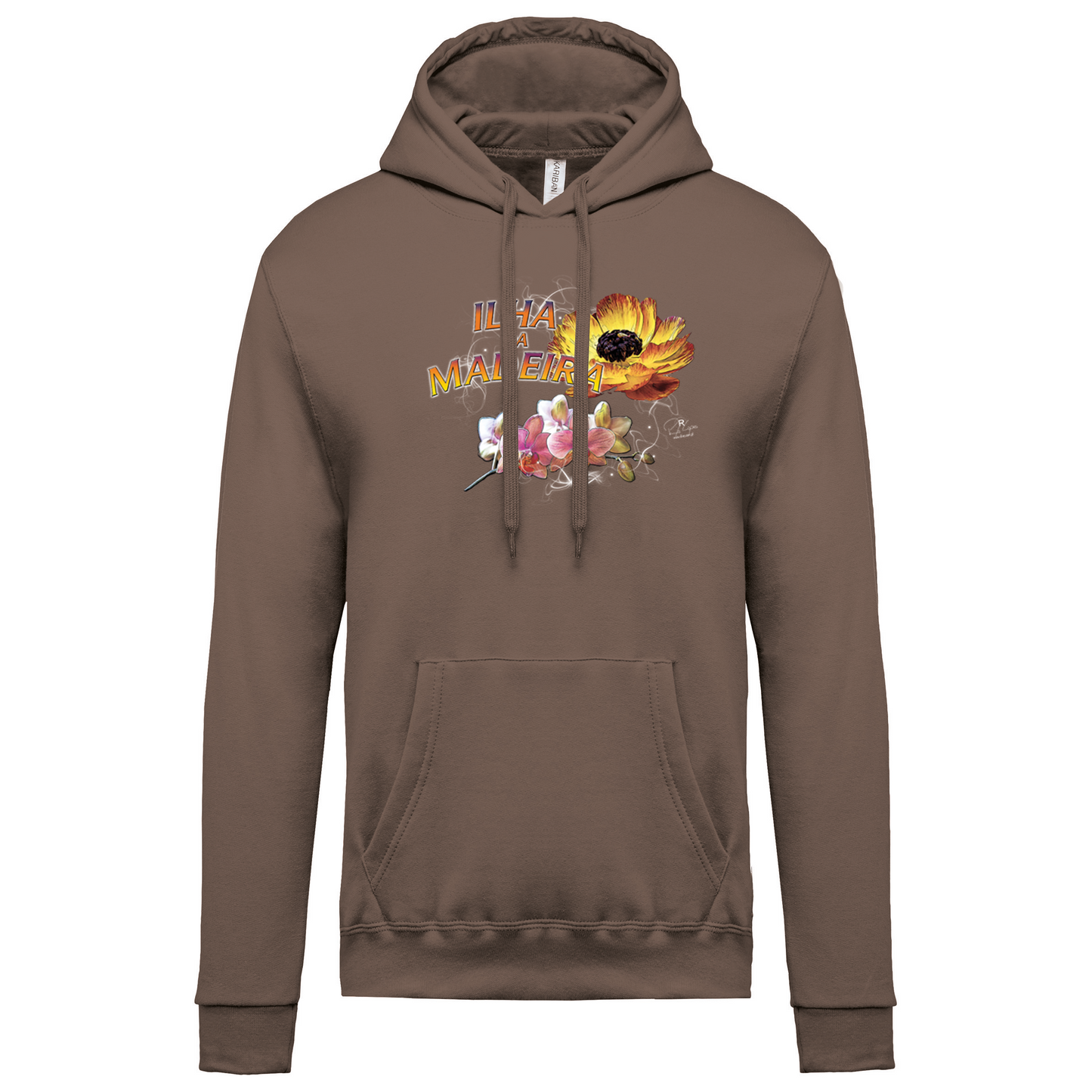 Sweatshirt Kariban com Capuz Madeira Flowers