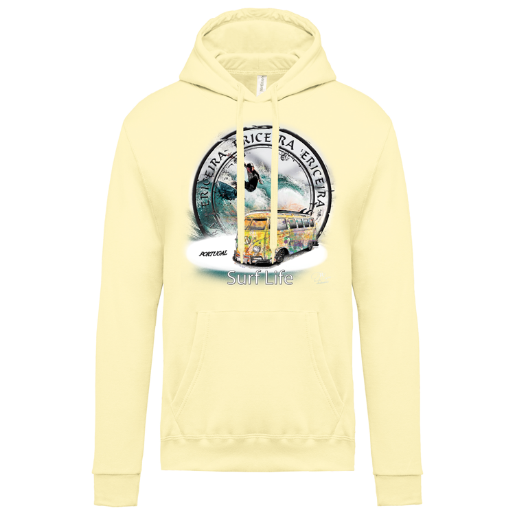 Sweatshirt Kariban com Capuz Surf Life Ericeira