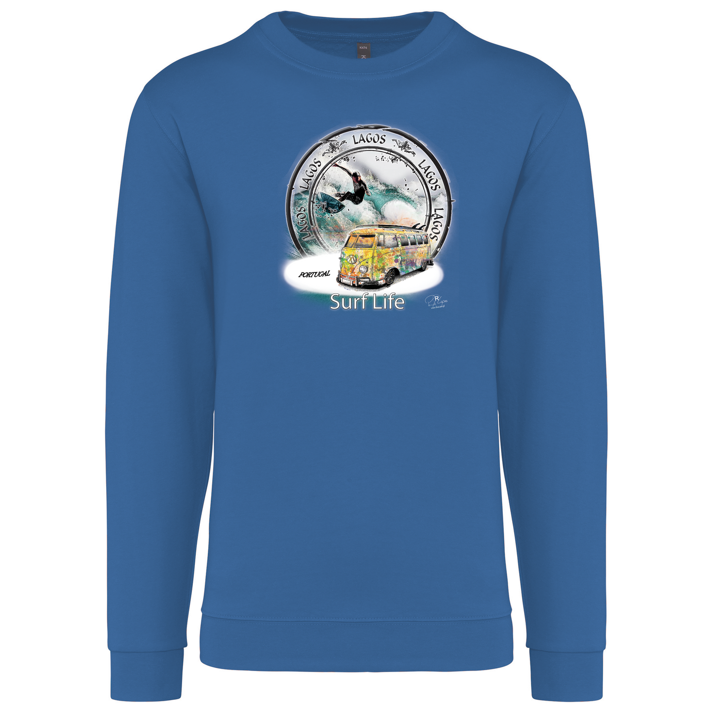 Sweatshirt Kariban sem Capuz Surf Life Lagos
