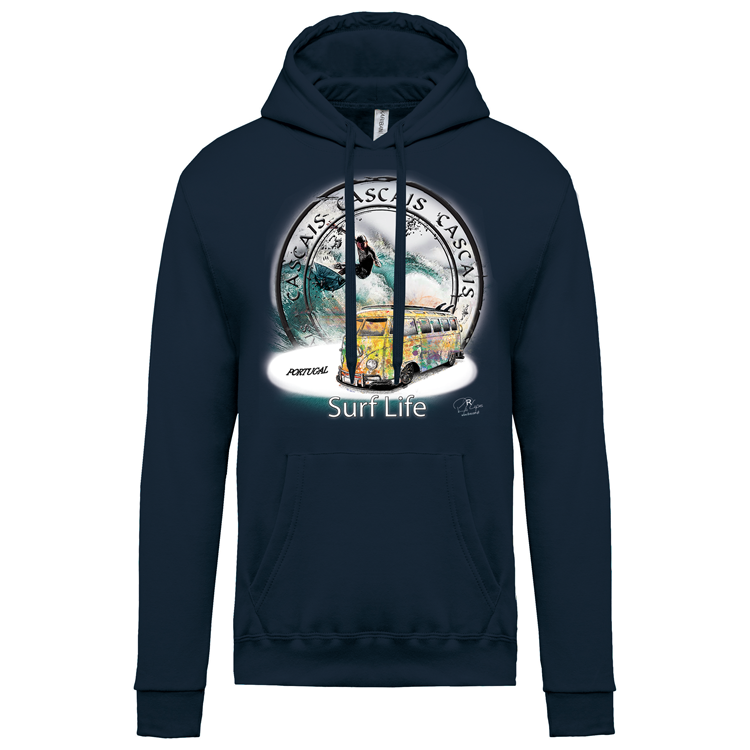 Sweatshirt Kariban com Capuz Surf Life Cascais