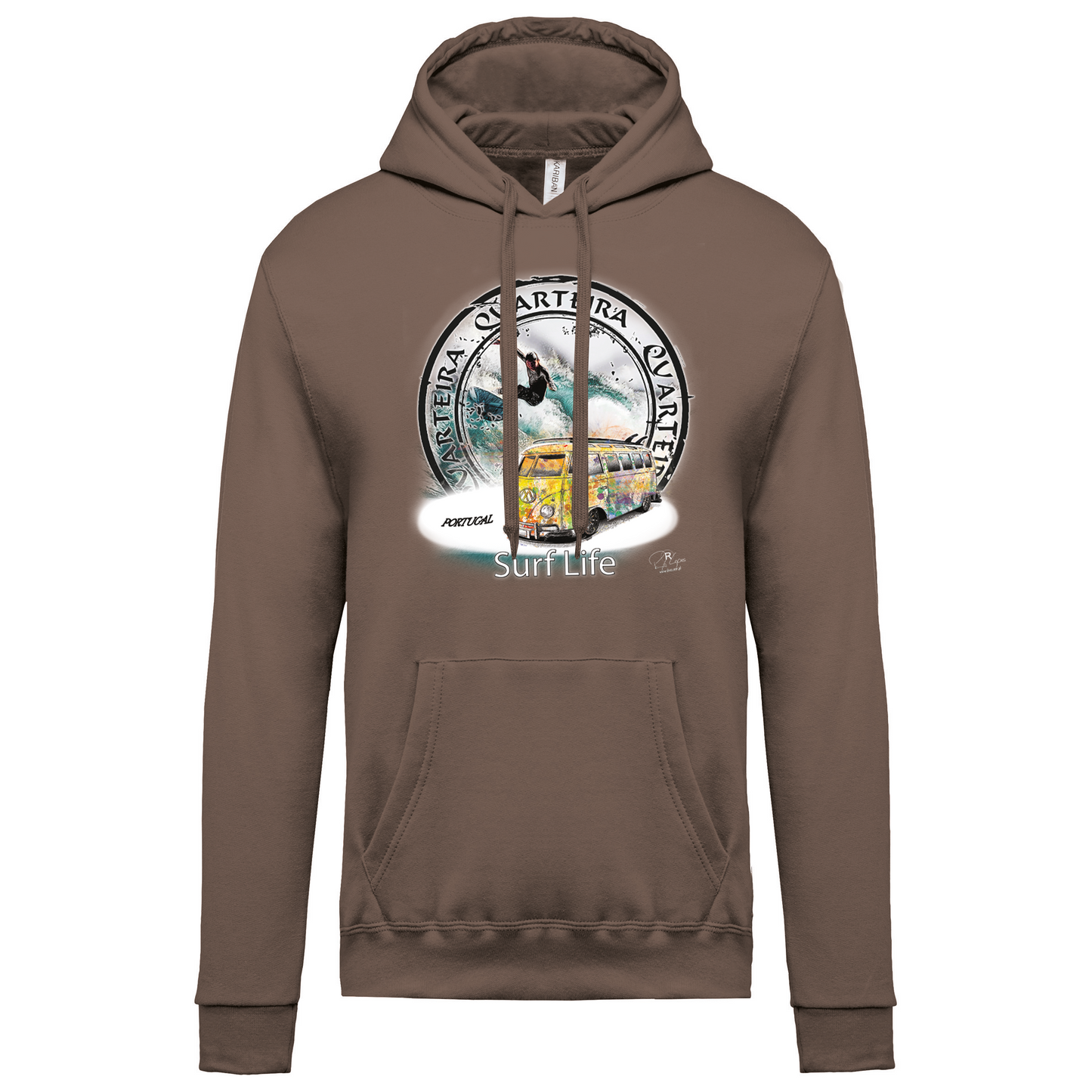 Sweatshirt Kariban com Capuz Surf Life Quarteira