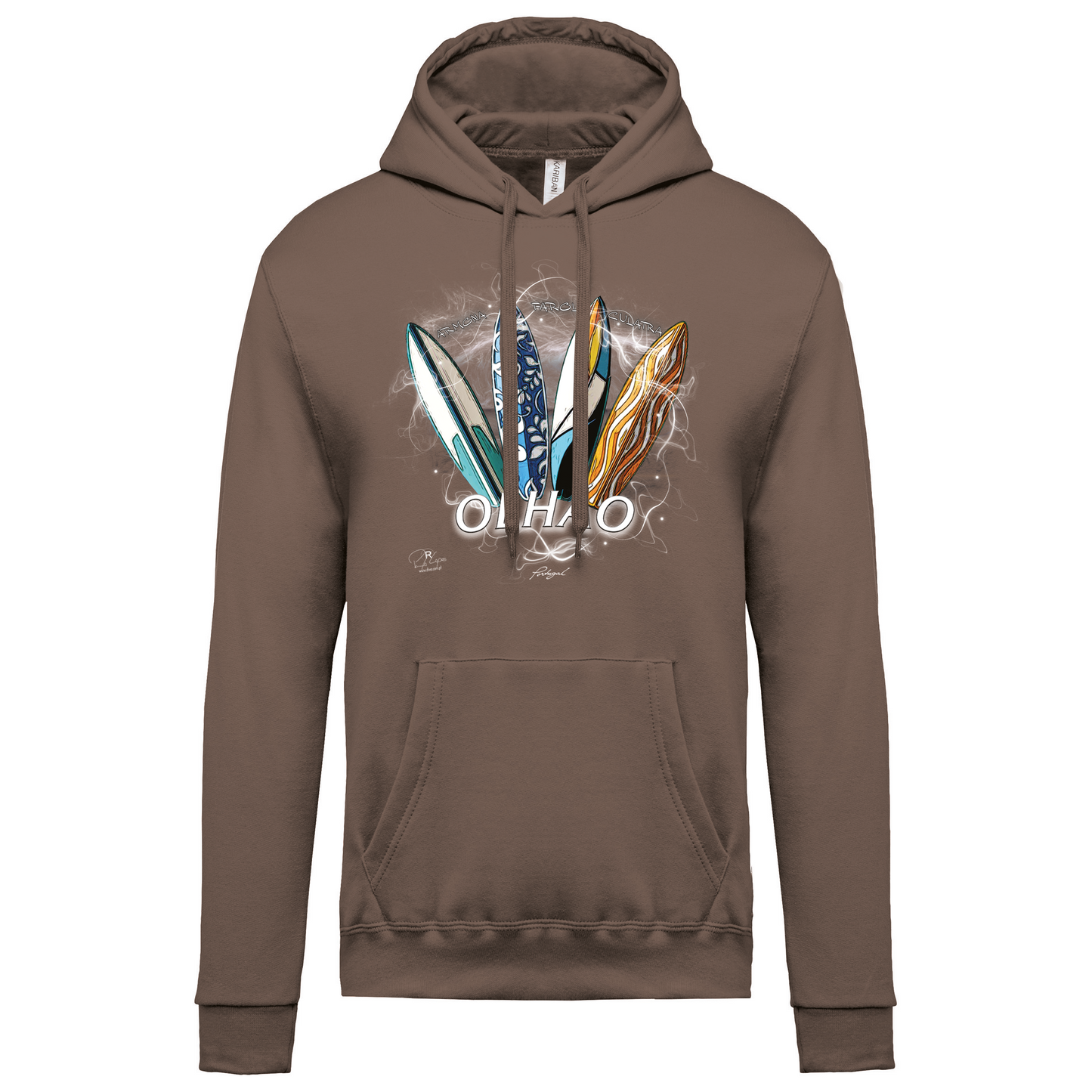 Sweatshirt Kariban com Capuz Surfboards Olhão