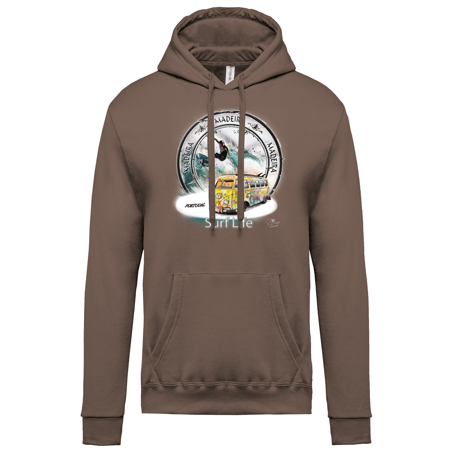 Sweatshirt Kariban com Capuz Surf Life Ilha da Madeira