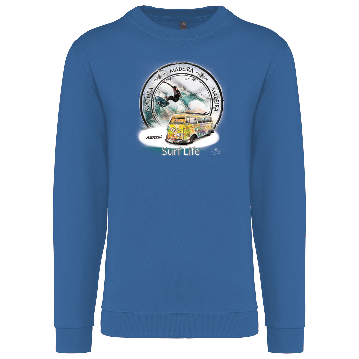 Sweatshirt Kariban sem Capuz Surf Life Ilha da Madeira