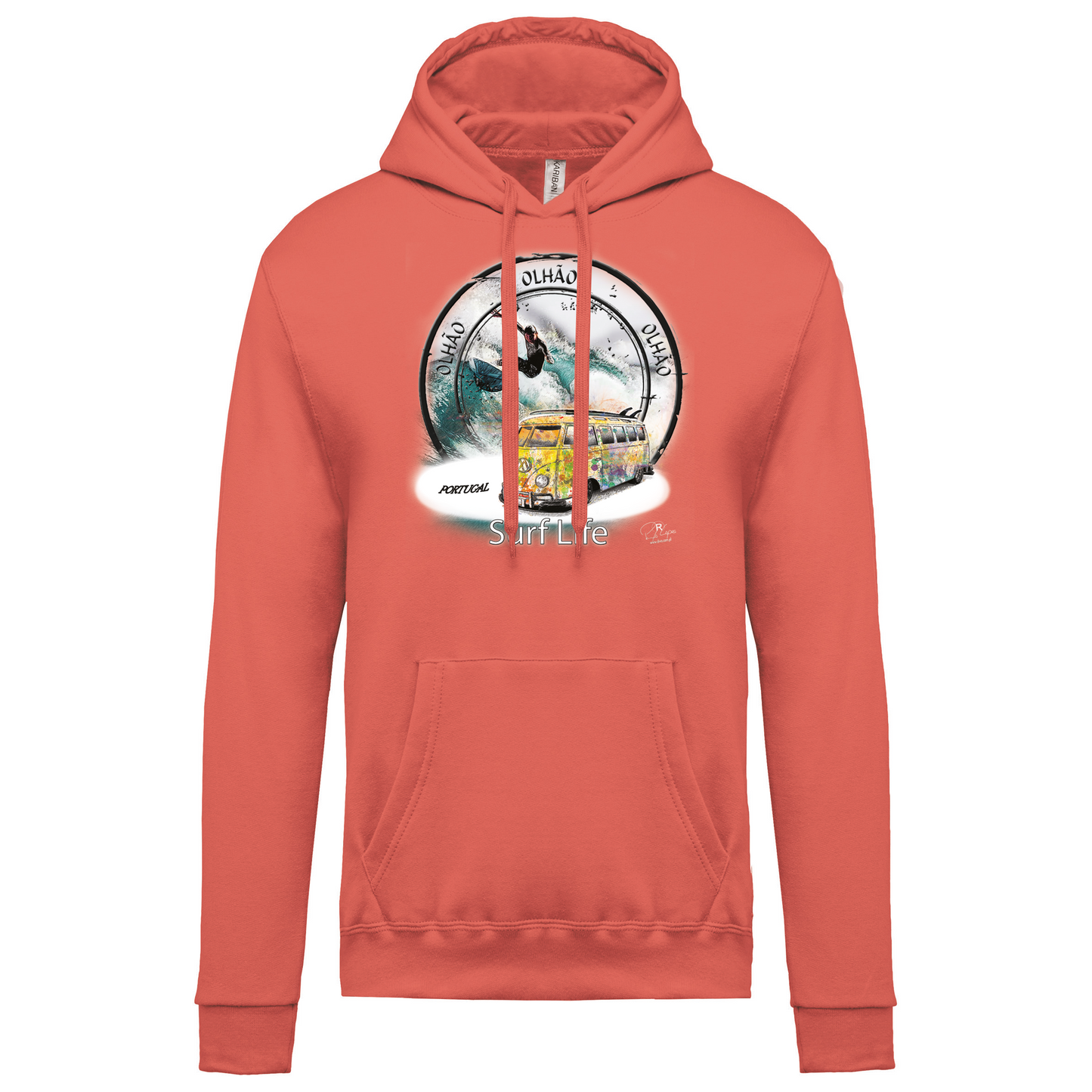 Sweatshirt Kariban com Capuz Surf Life Olhão