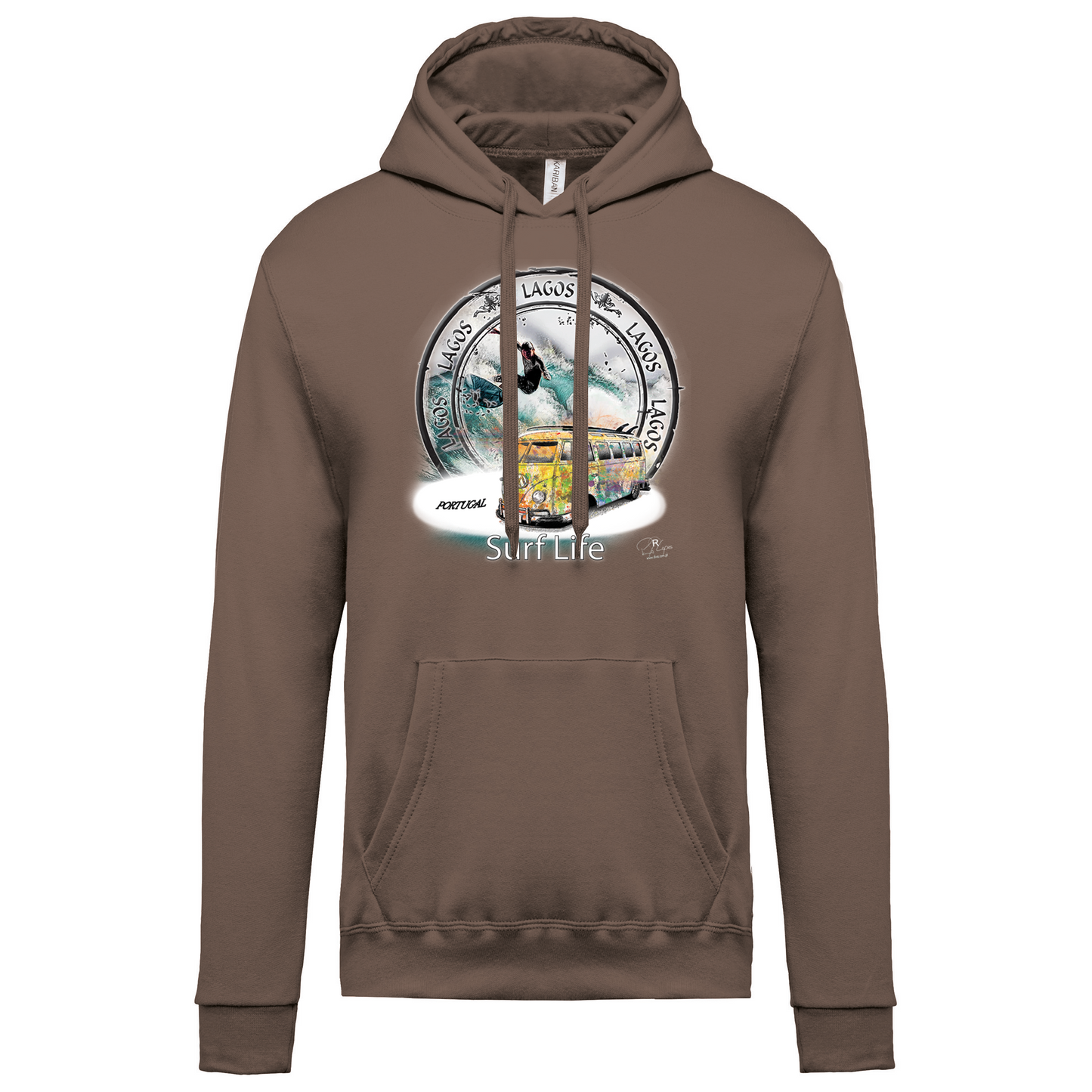 Sweatshirt Kariban com Capuz Surf Life Lagos