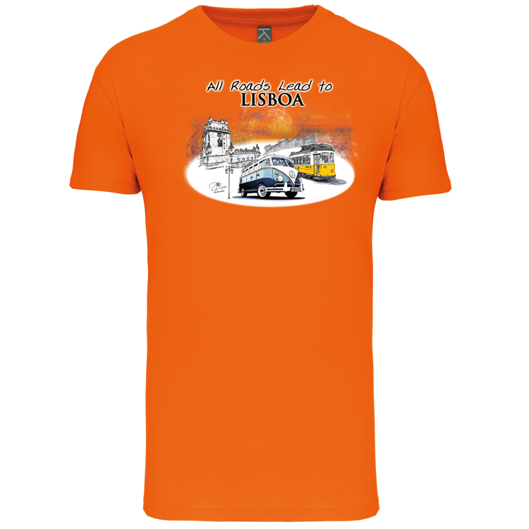T-Shirt Algodão Biológico All Roads Lead to Lisboa