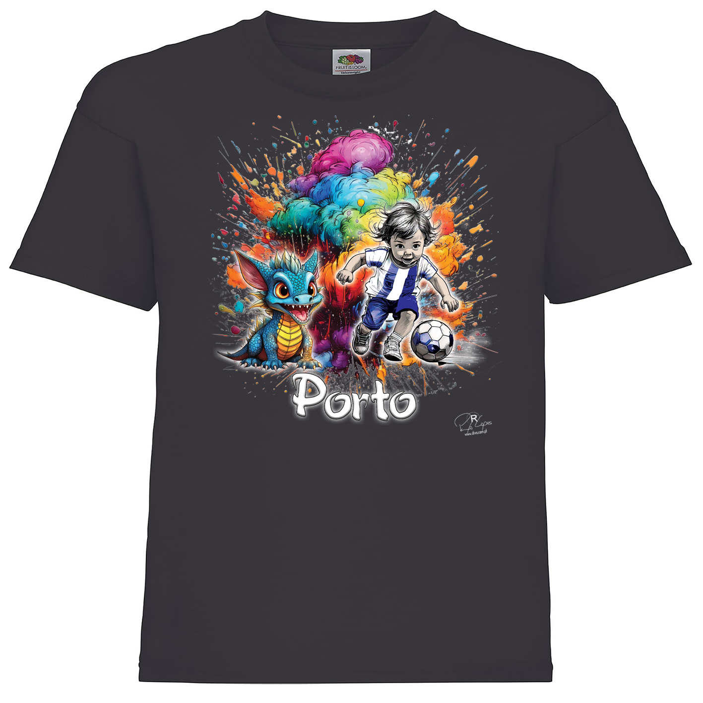 T-shirt Fruit of the Loom Kids 10 Porto