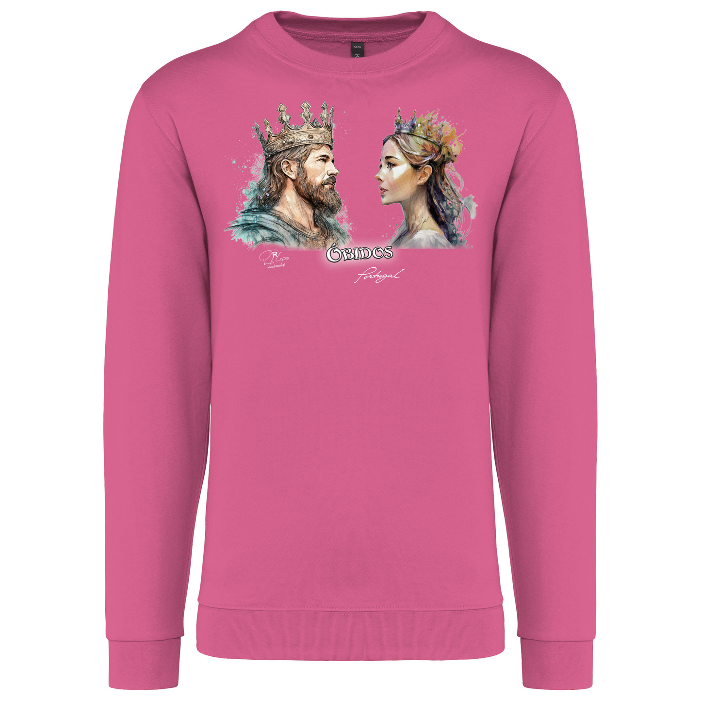 Sweatshirt Kariban sem Capuz King and Queen Óbidos