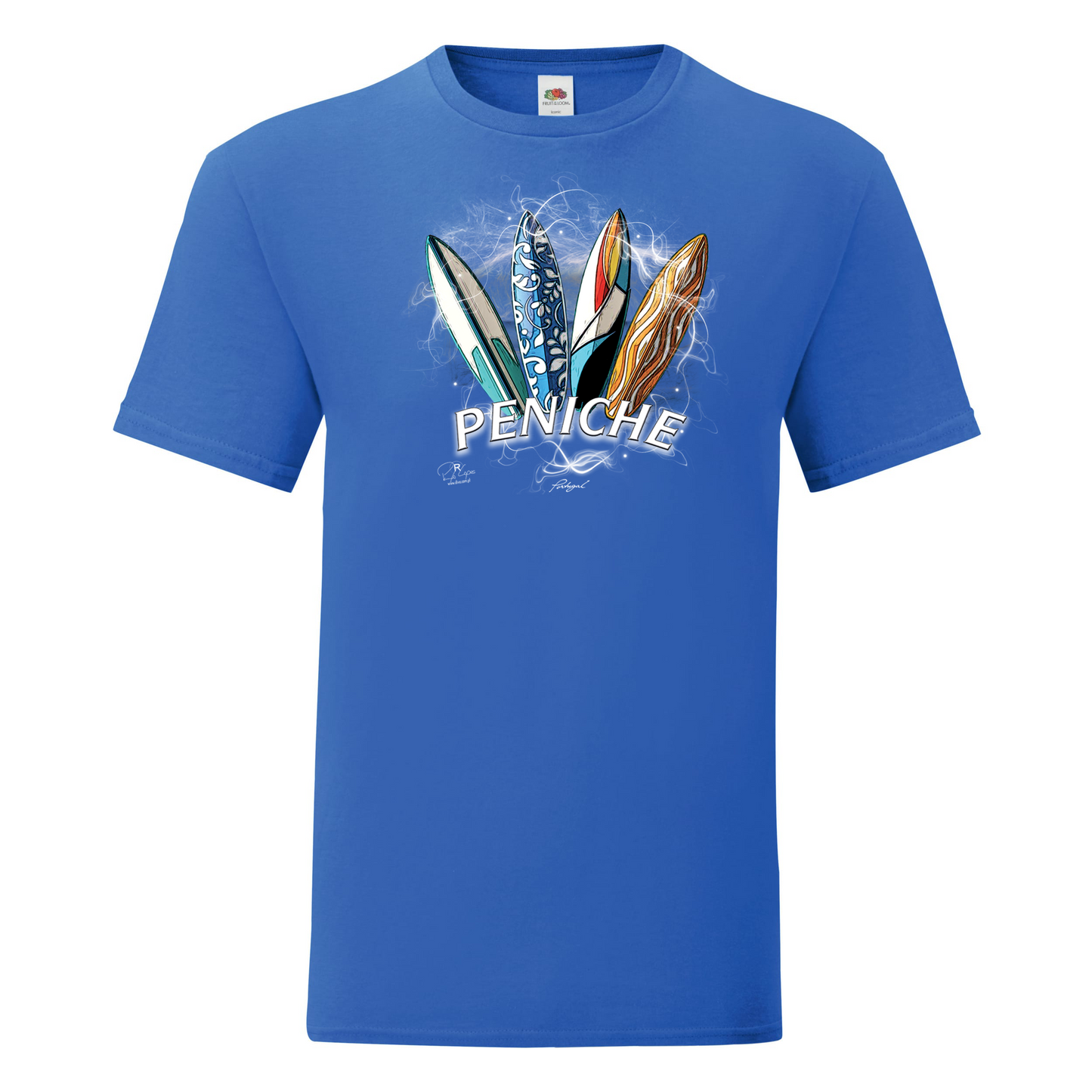 T-shirt Fruit of the Loom, Iconic, 150g, Surfboards Peniche