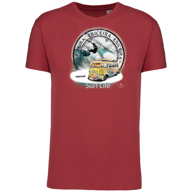 T-Shirt Algodão Biológico Surf Life Ericeira