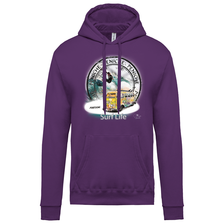 Sweatshirt Kariban com Capuz Surf Life Peniche