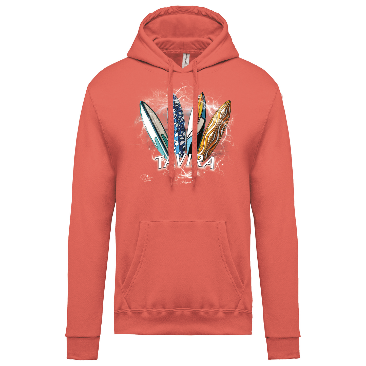 Sweatshirt Kariban com Capuz Surfboards Tavira