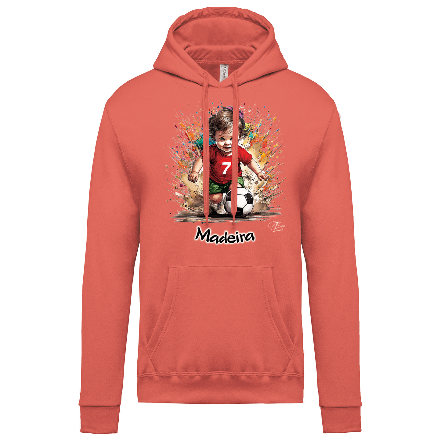 Sweatshirt Kariban com Capuz 7 Madeira