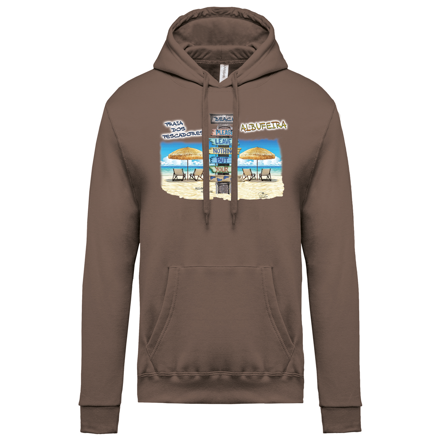 Sweatshirt Kariban com Capuz Pegadas Albufeira