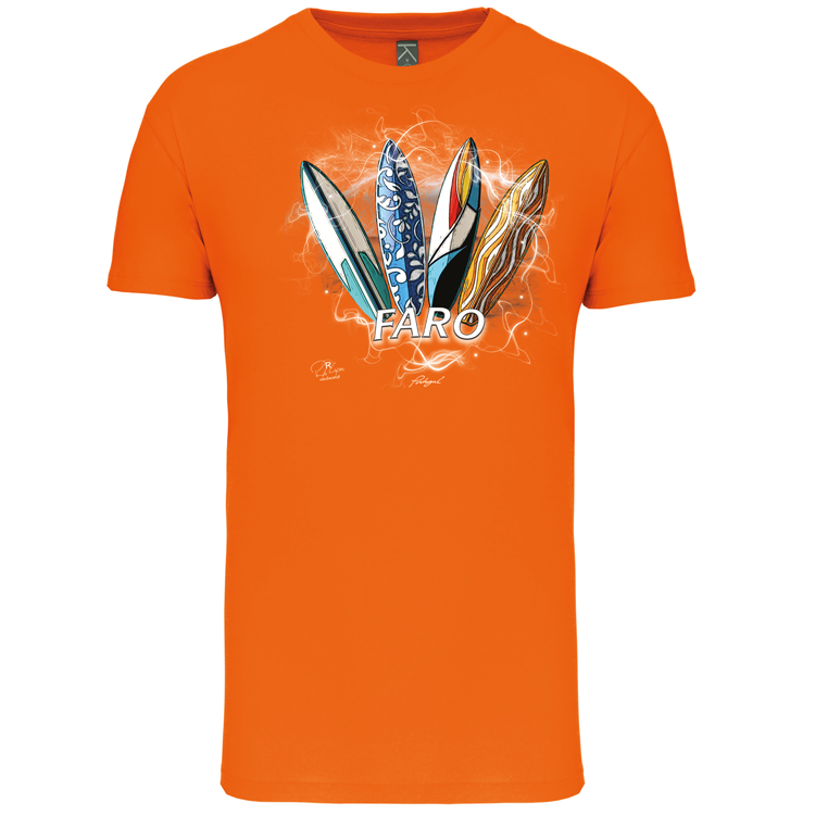 T-Shirt Algodão Biológico Surfboards Faro