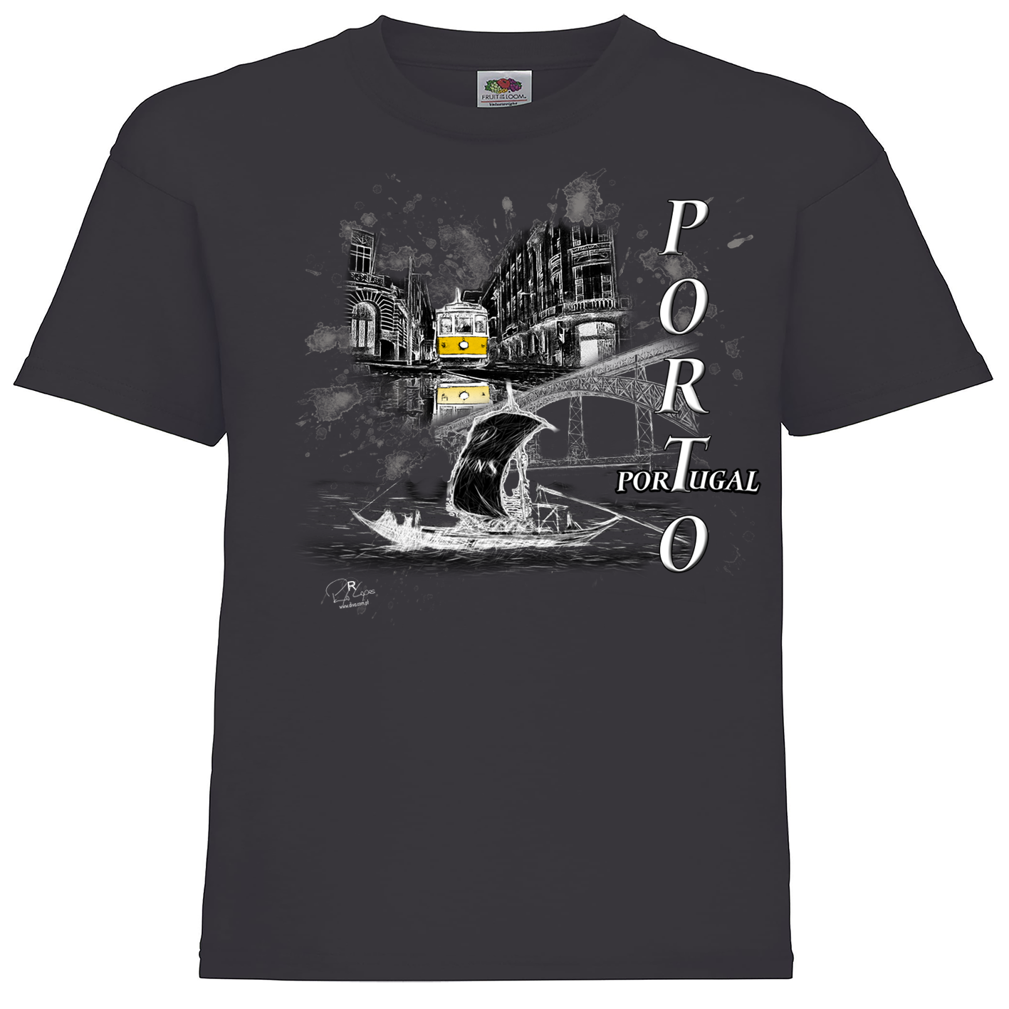 T-shirt Fruit of the Loom Kids Espelho 2