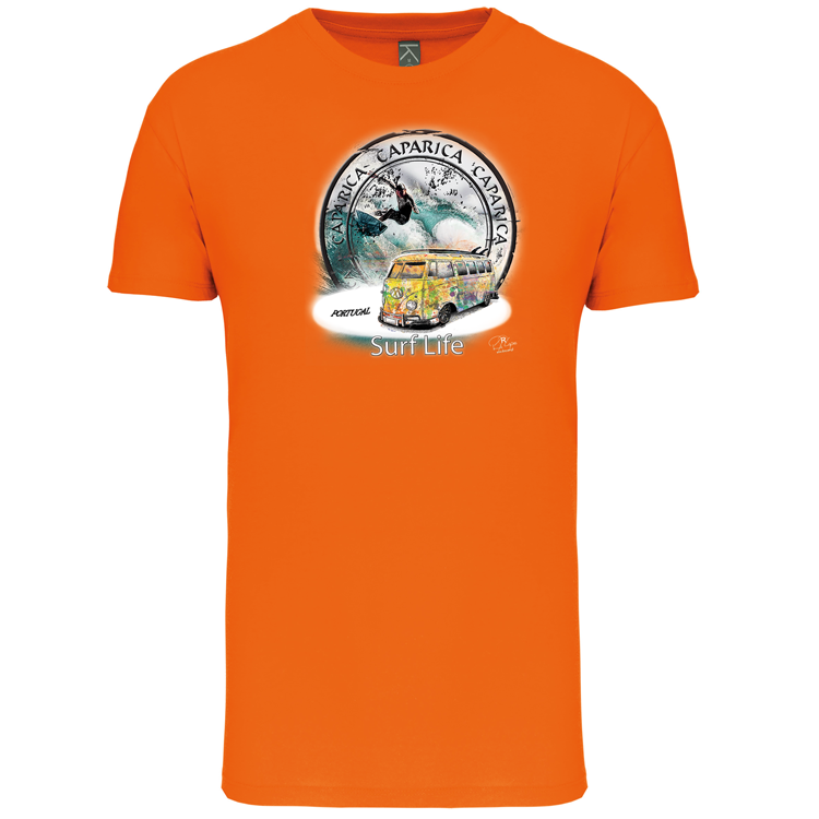 T-Shirt Algodão Biológico Surf Life Caparica