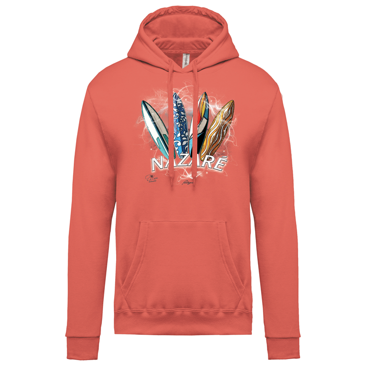 Sweatshirt Kariban com Capuz Surfboards Nazaré