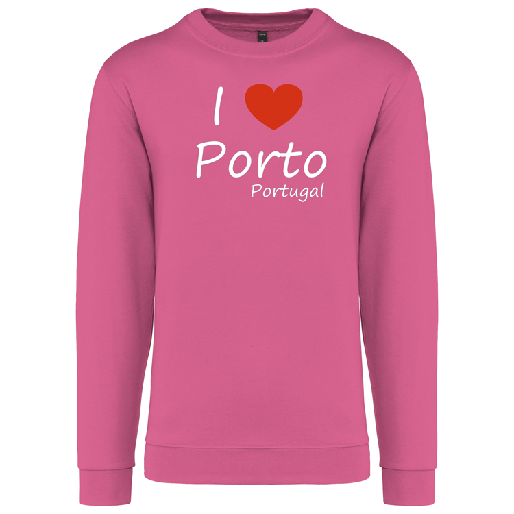 Sweatshirt Kariban sem Capuz I Love Porto