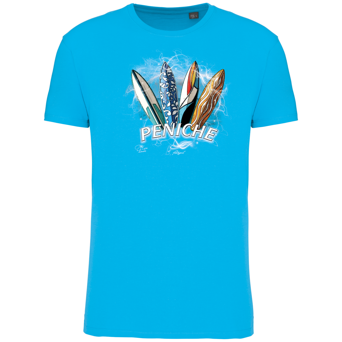 T-Shirt Algodão Biológico Surfboards Peniche