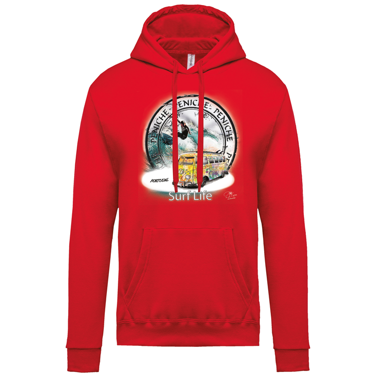 Sweatshirt Kariban com Capuz Surf Life Peniche