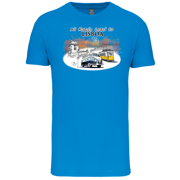 T-Shirt Algodão Biológico All Roads Lead to Lisboa