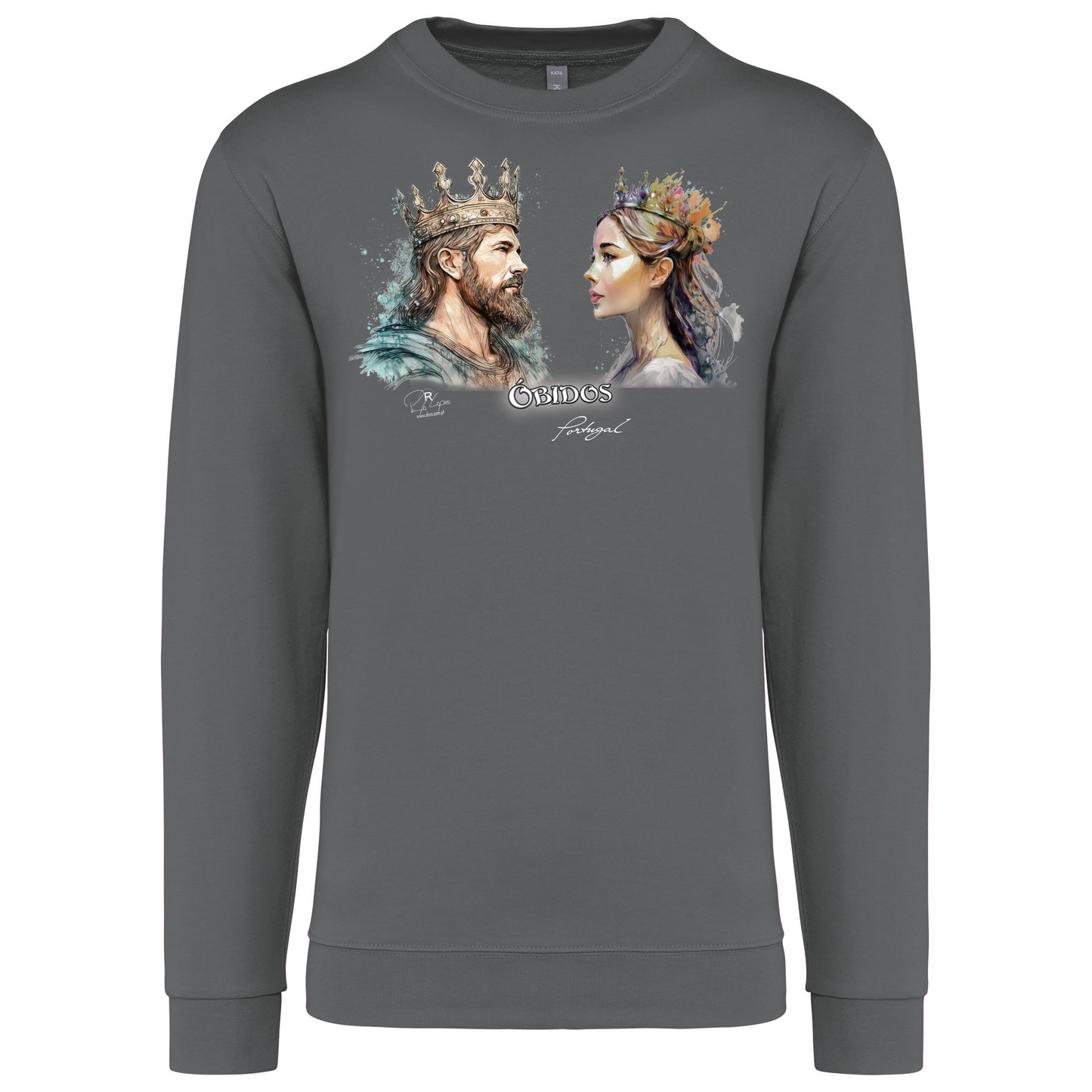 Sweatshirt Kariban sem Capuz King and Queen Óbidos