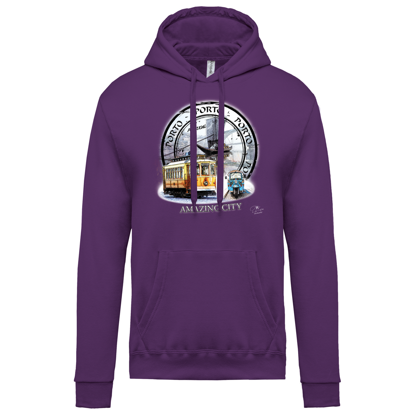 Sweatshirt Kariban com Capuz Amazing City Porto