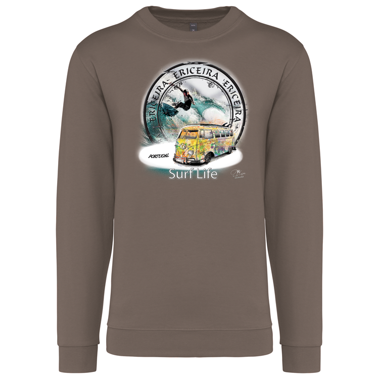 Sweatshirt Kariban sem Capuz Surf Life Ericeira