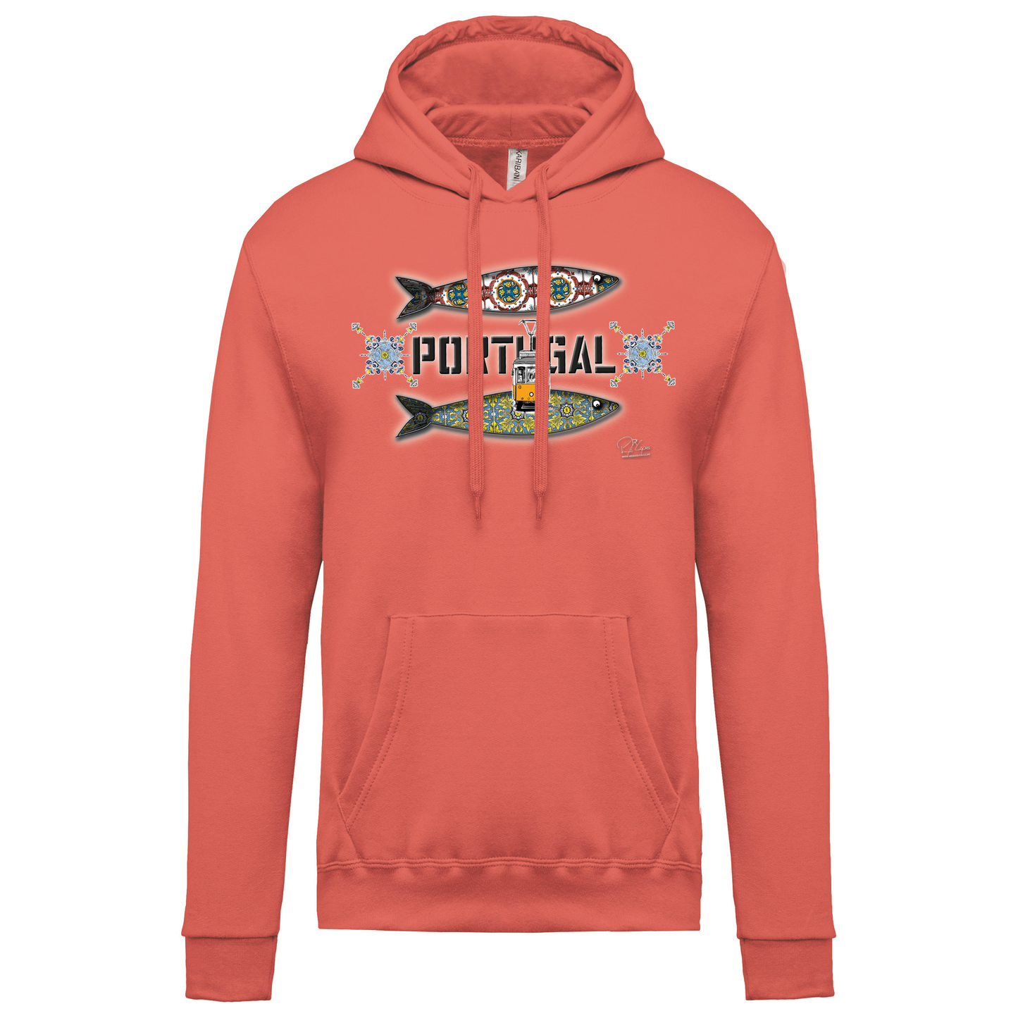 Sweatshirt Kariban com Capuz Duas Sardinhas Coimbra