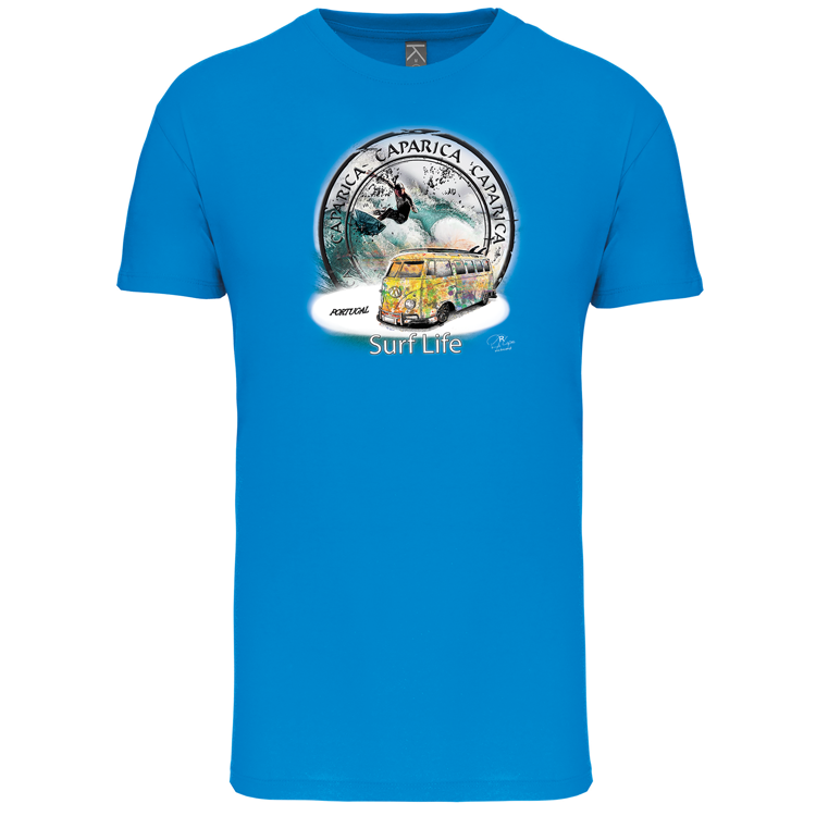 T-Shirt Algodão Biológico Surf Life Caparica