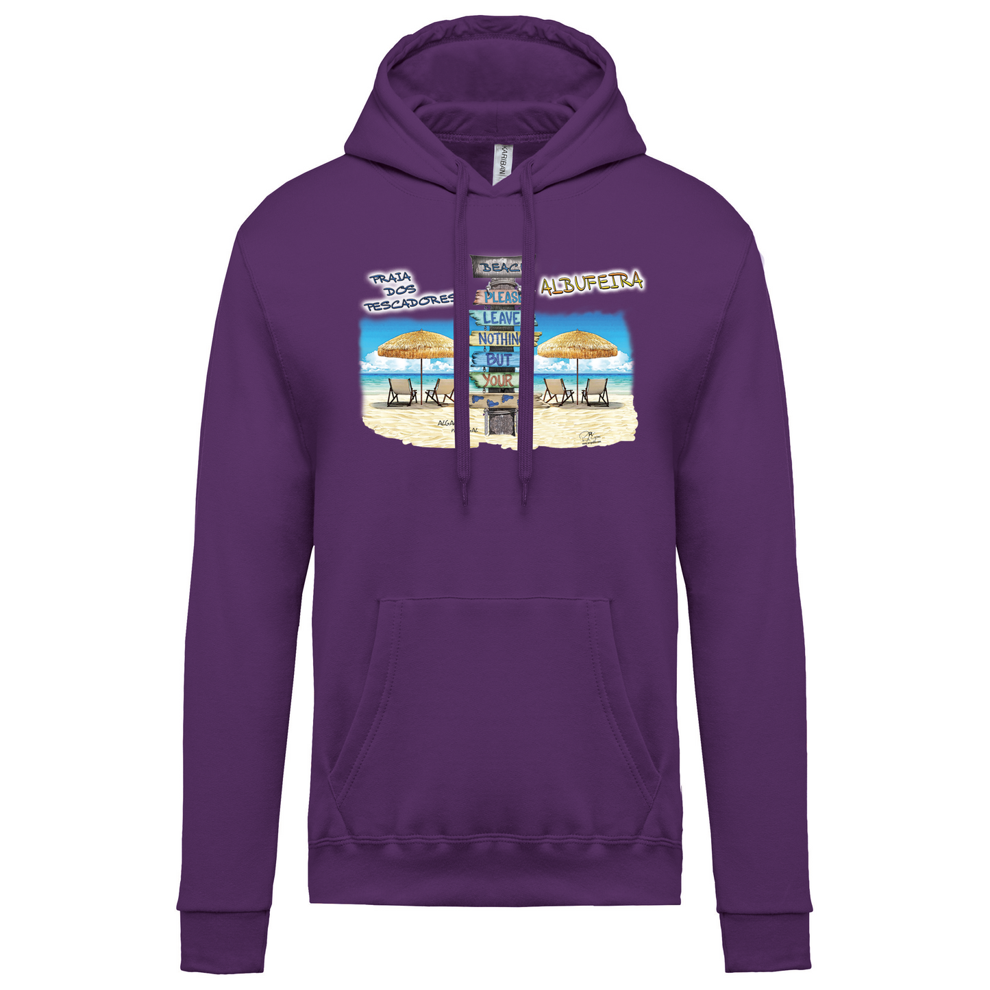 Sweatshirt Kariban com Capuz Pegadas Albufeira