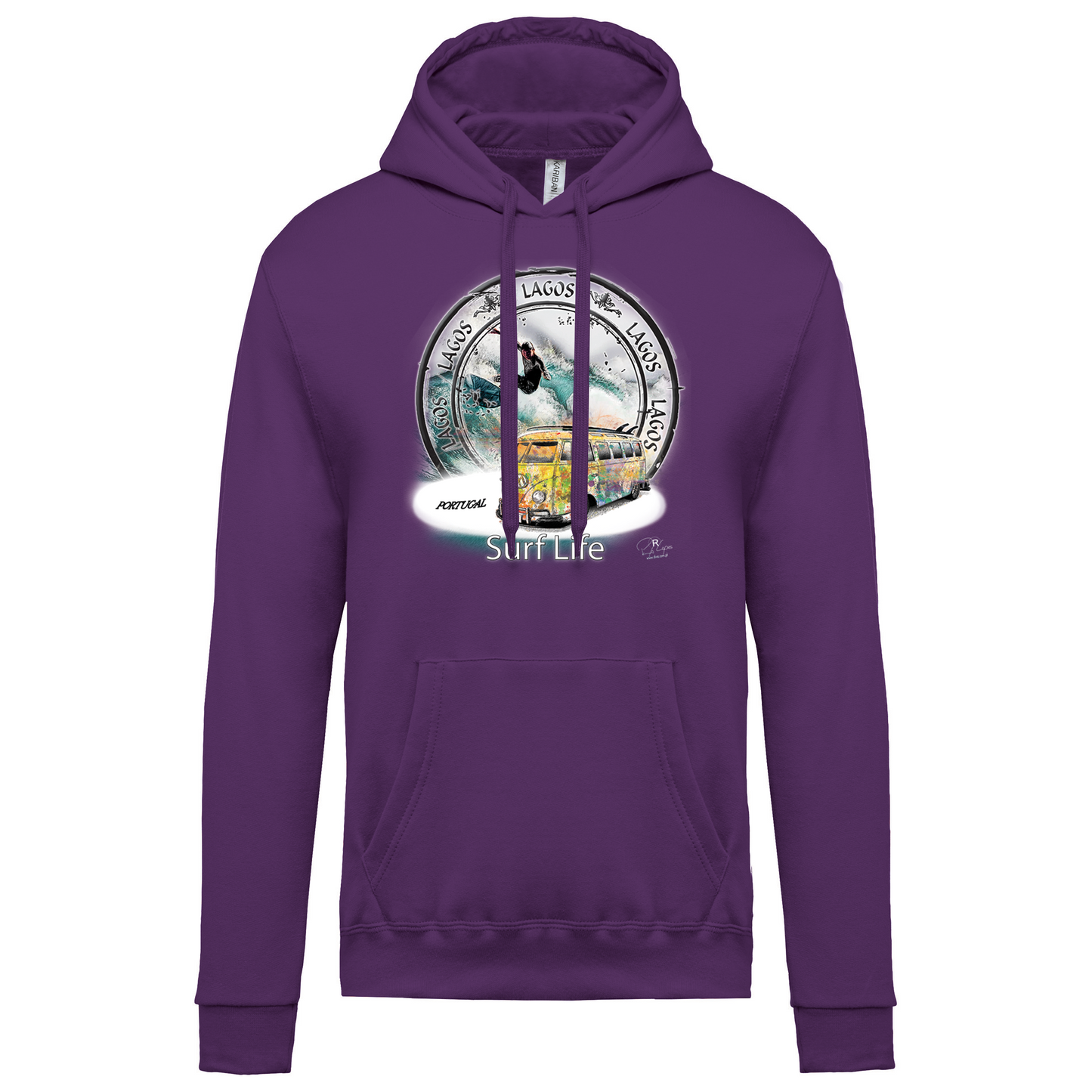 Sweatshirt Kariban com Capuz Surf Life Lagos