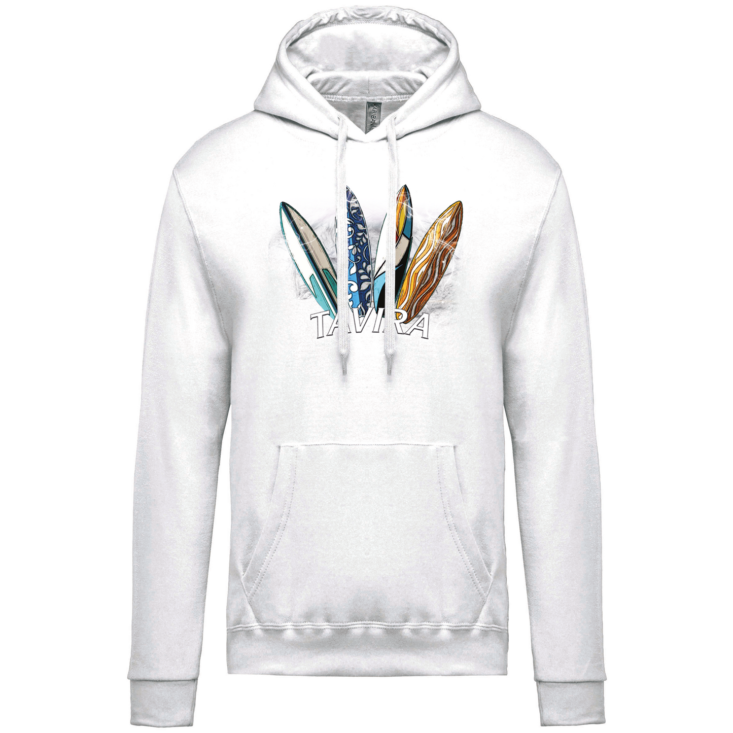 Sweatshirt Kariban com Capuz Surfboards Tavira