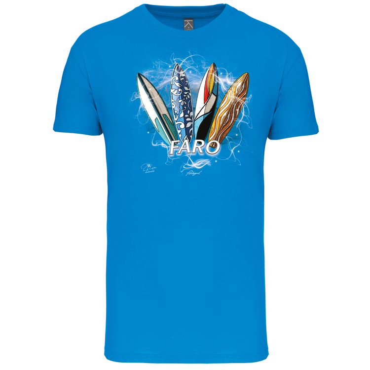 T-Shirt Algodão Biológico Surfboards Faro