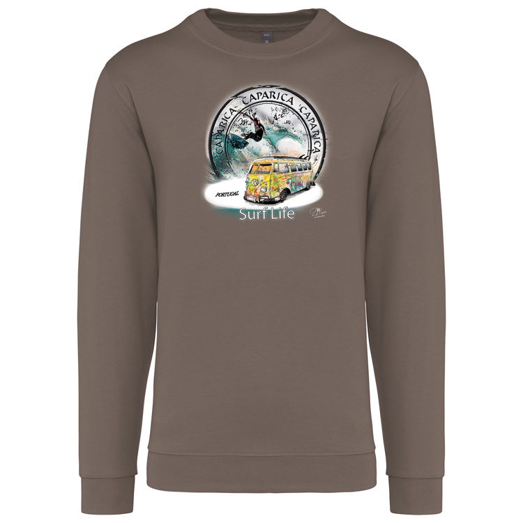 Sweatshirt Kariban sem Capuz Surf Life Caparica