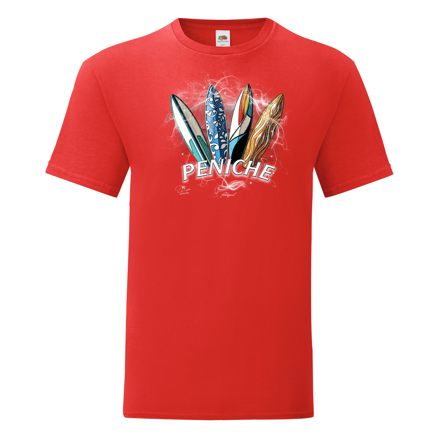 T-shirt Fruit of the Loom, Iconic, 150g, Surfboards Peniche