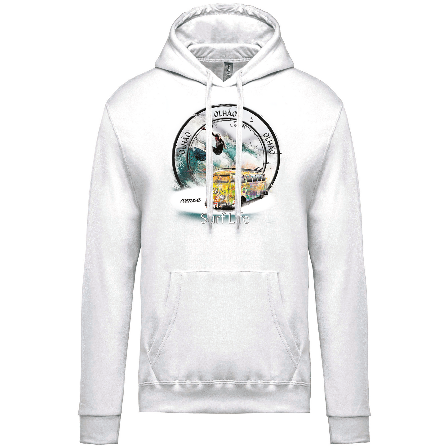 Sweatshirt Kariban com Capuz Surf Life Olhão