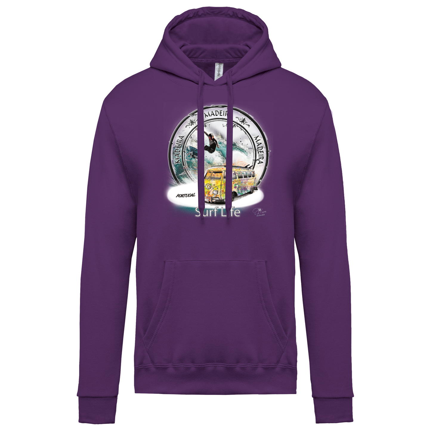 Sweatshirt Kariban com Capuz Surf Life Ilha da Madeira