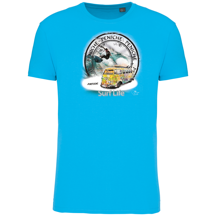 T-Shirt Algodão Biológico Surf Life Peniche