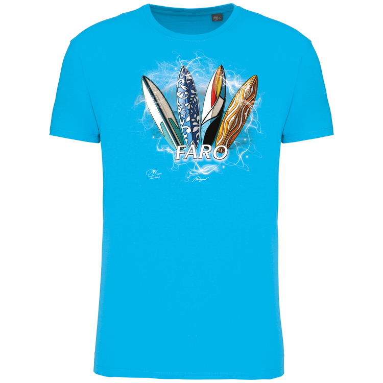 T-Shirt Algodão Biológico Surfboards Faro