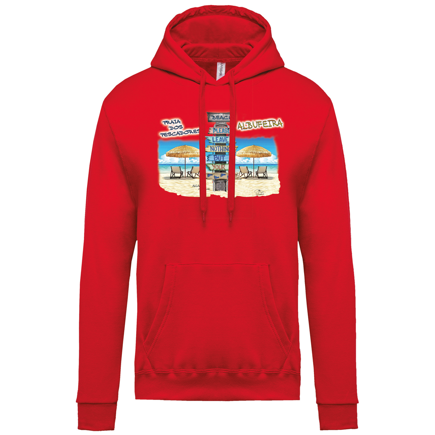 Sweatshirt Kariban com Capuz Pegadas Albufeira