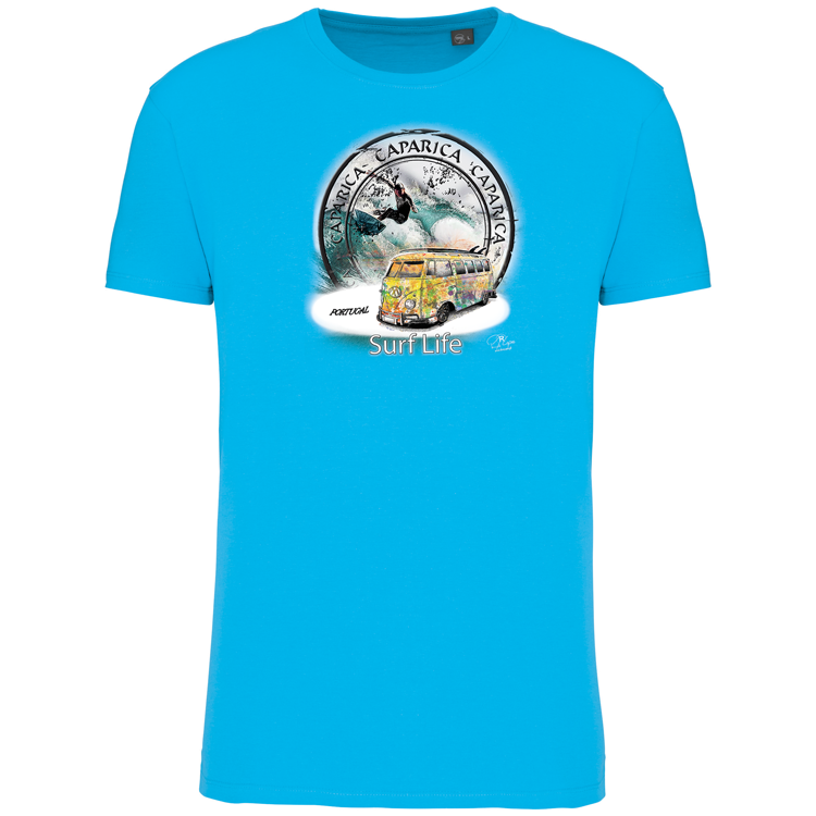 T-Shirt Algodão Biológico Surf Life Caparica