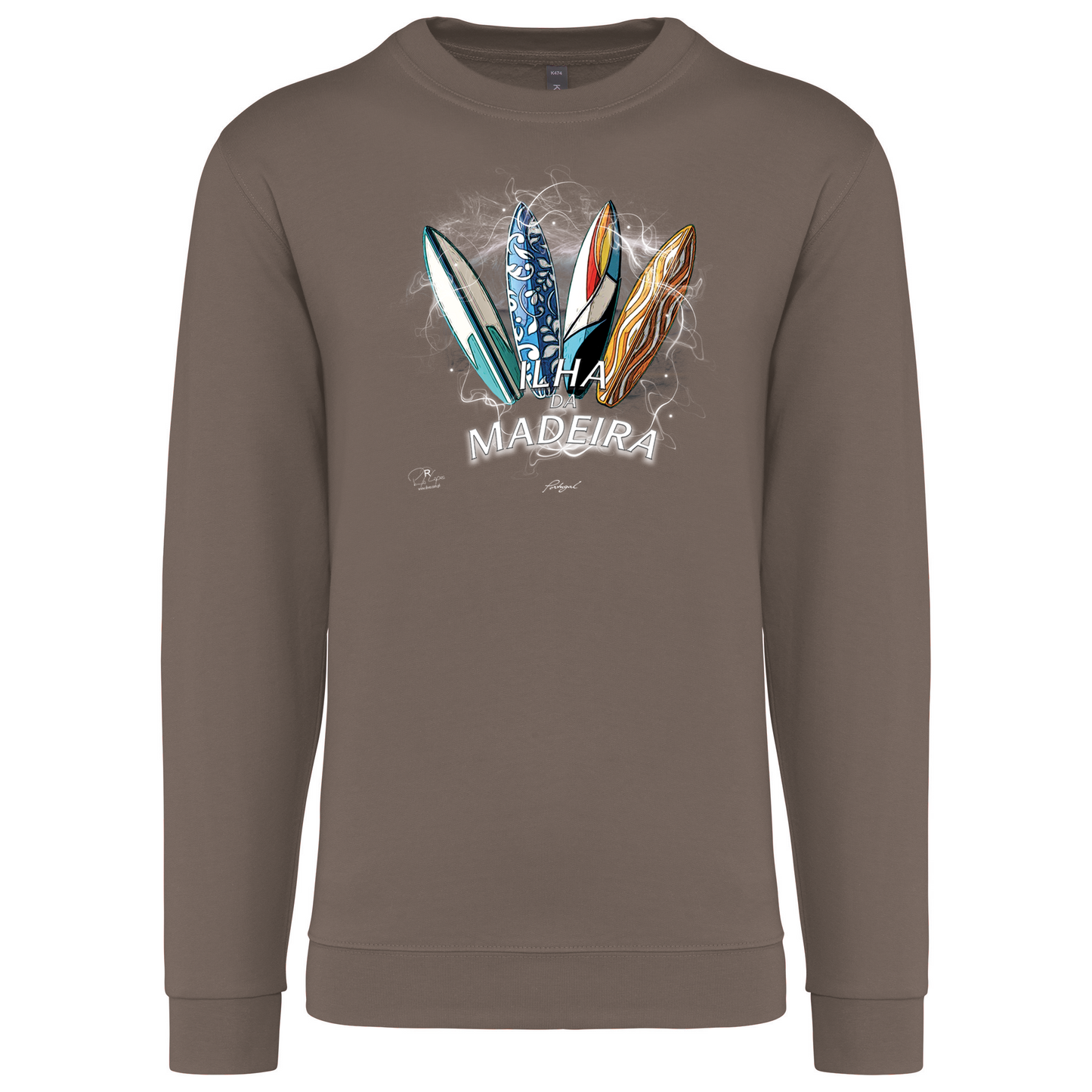 Sweatshirt Kariban sem Capuz Surfboards Ilha da Madeira