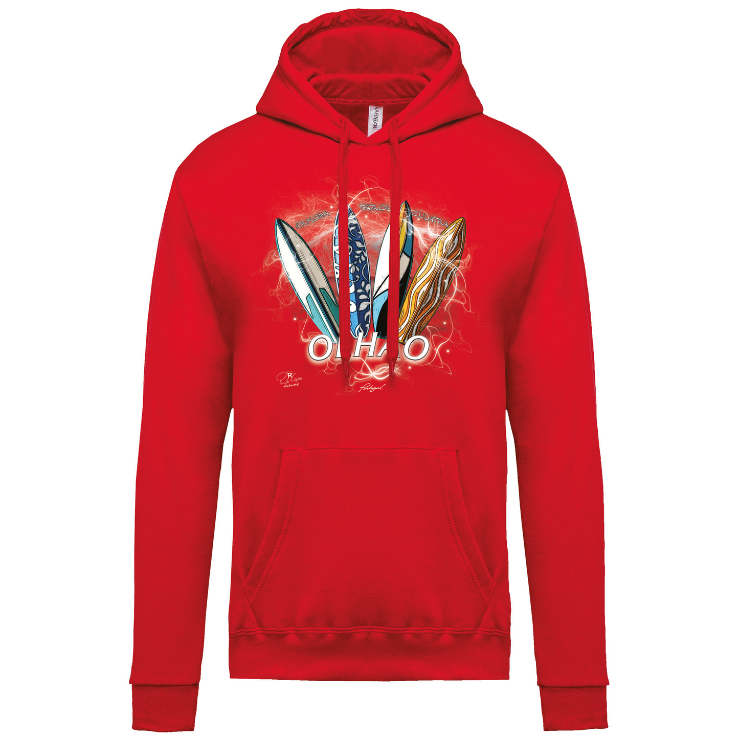 Sweatshirt Kariban com Capuz Surfboards Olhão