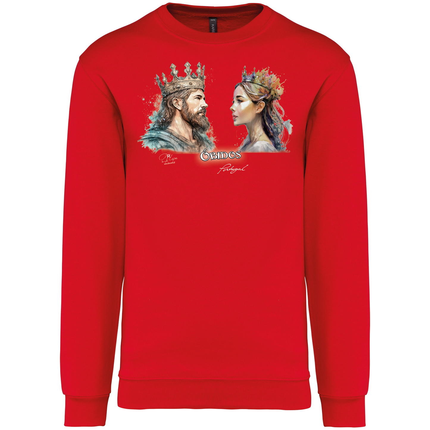 Sweatshirt Kariban sem Capuz King and Queen Óbidos
