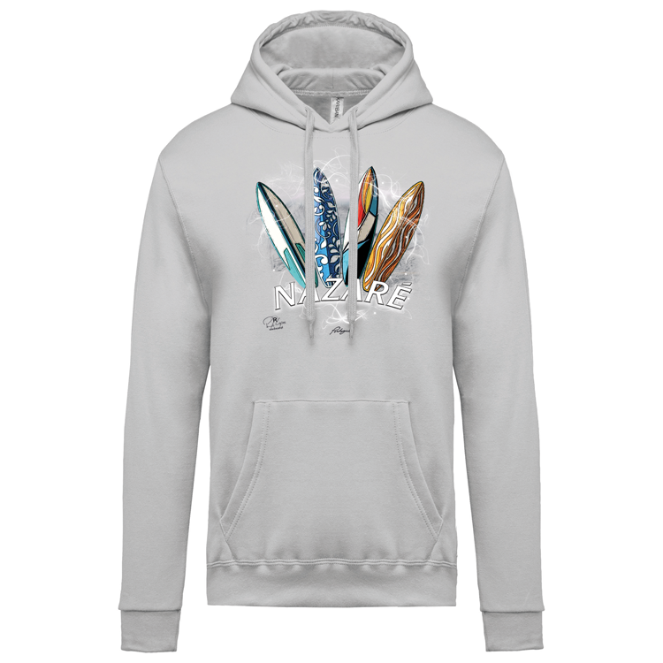 Sweatshirt Kariban com Capuz Surfboards Nazaré