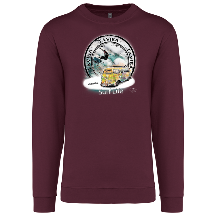 Sweatshirt Kariban sem Capuz Surf Life Tavira